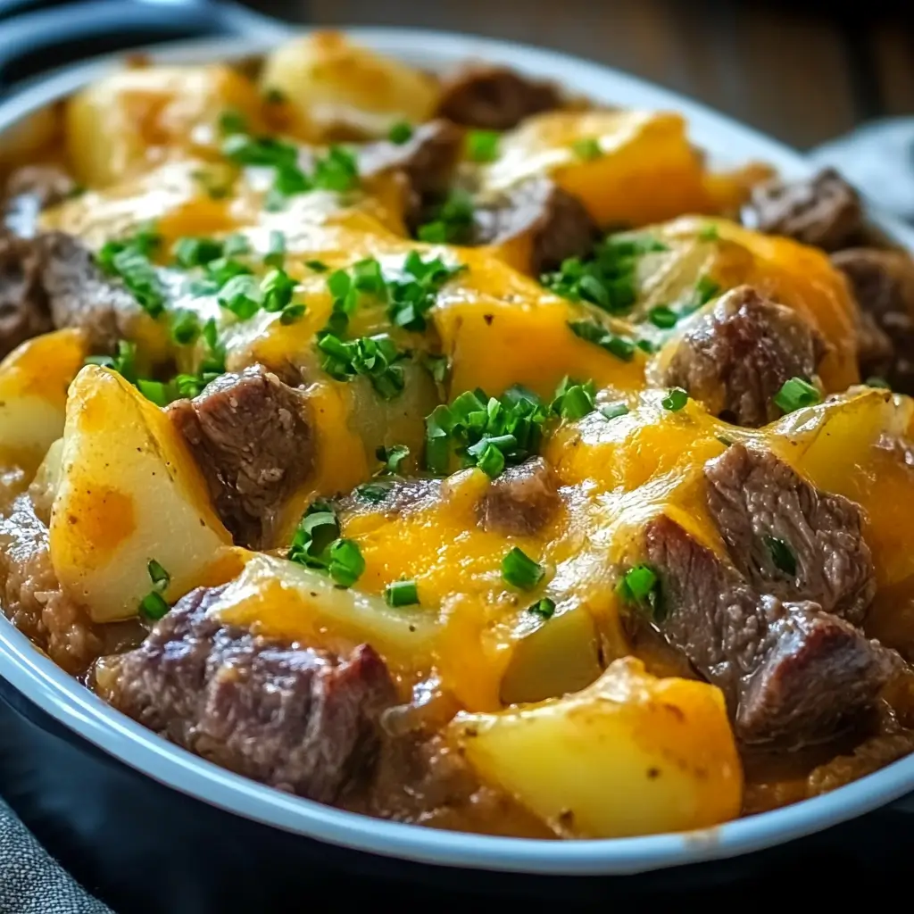Comfort Food Steak and Potato Casserole Recipe