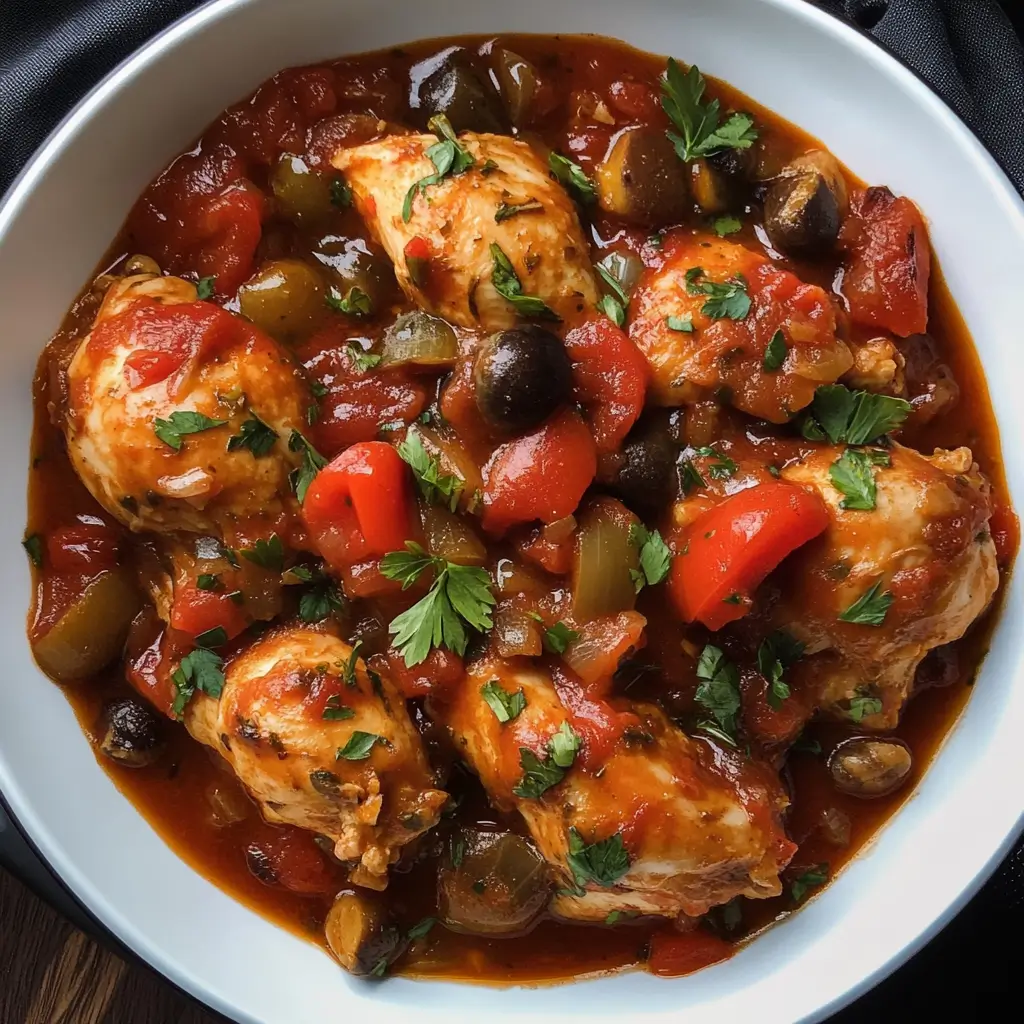 Slow Cooker Chicken Cacciatore with Potatoes
