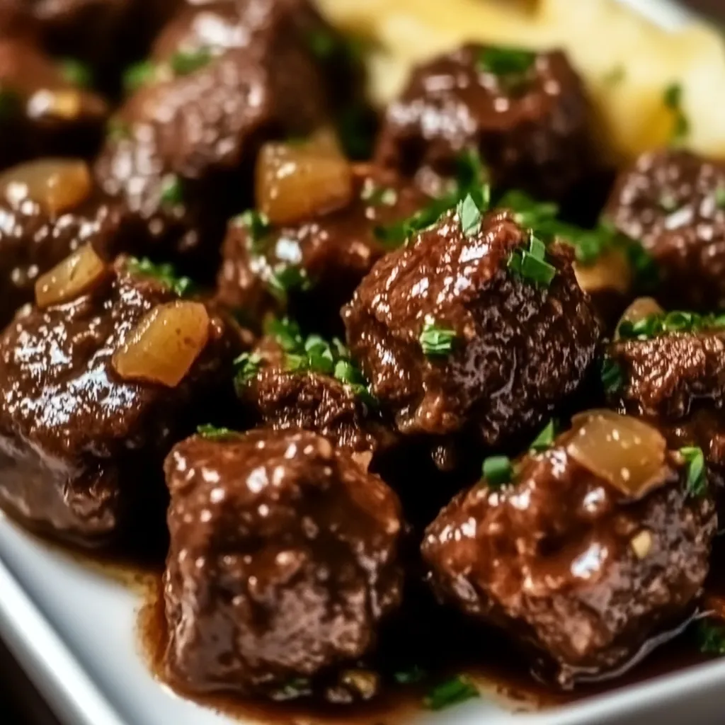 Slow Cooker Garlic Butter Beef Bites