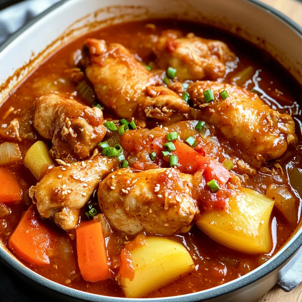 Slow Cooker Korean Chicken Stew