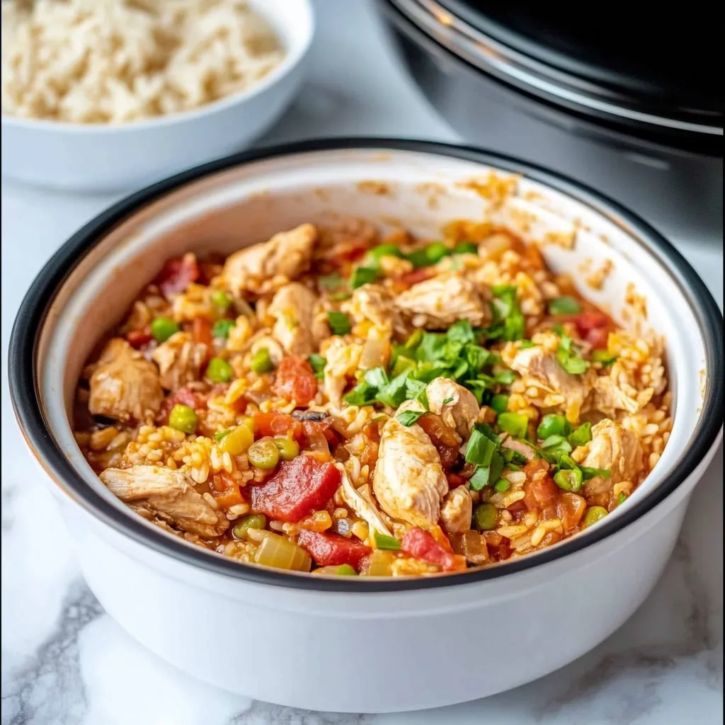 chicken and chorizo jambalaya slow cooker