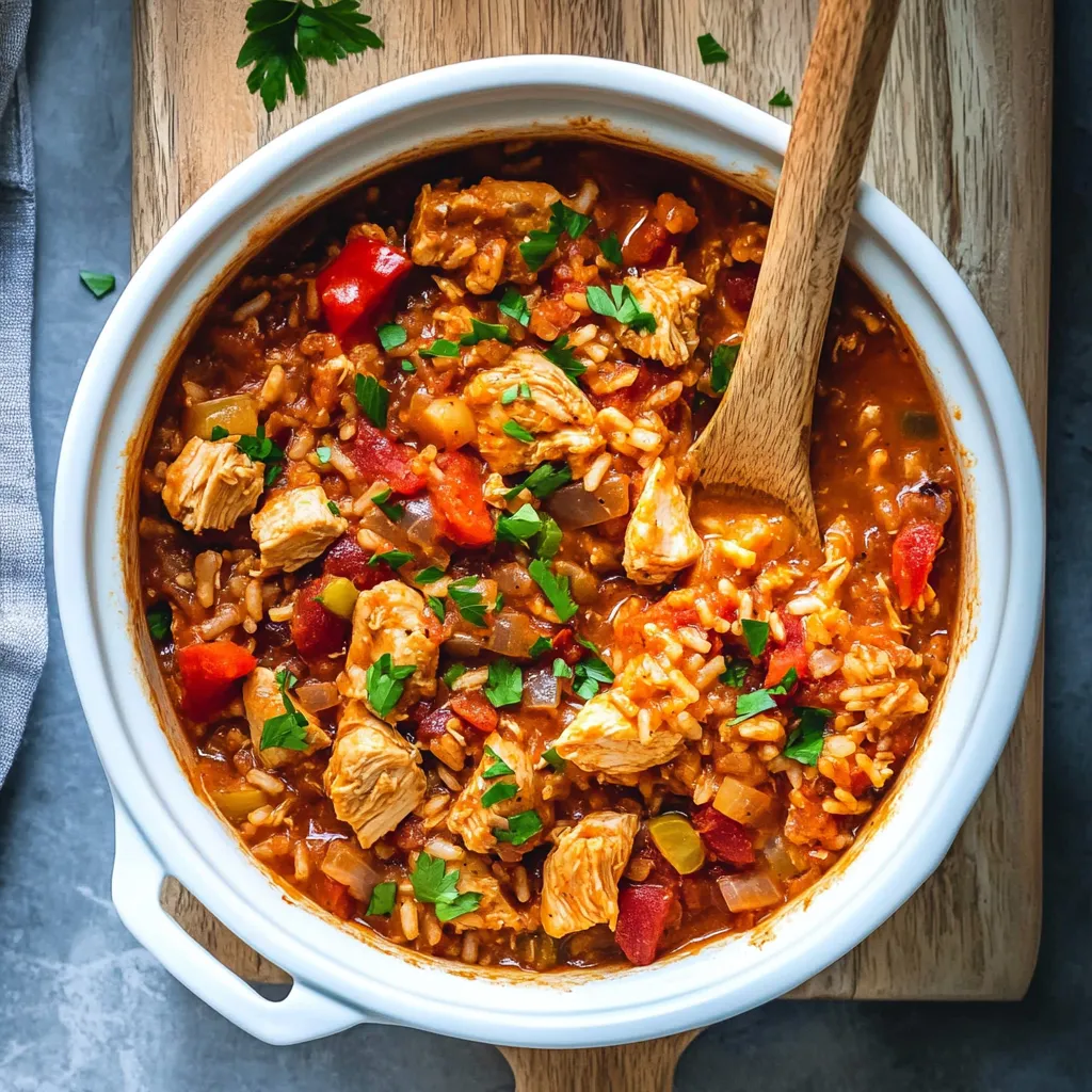 chicken and sausage slow cooker jambalaya recipe