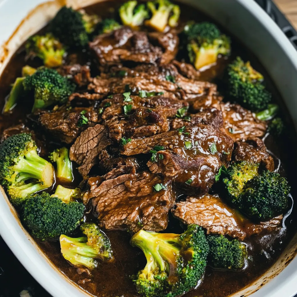 slow cooker beef and broccoli table for two