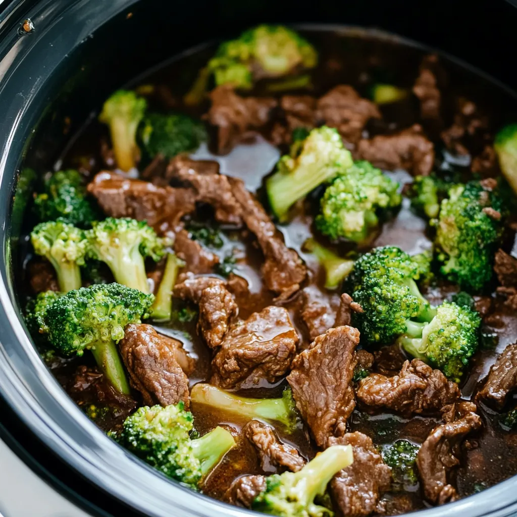 slow cooker beef and broccoli tasty