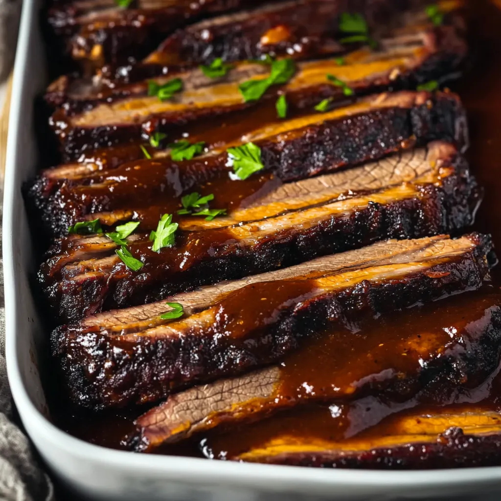 slow cooker beef brisket with bbq sauce
