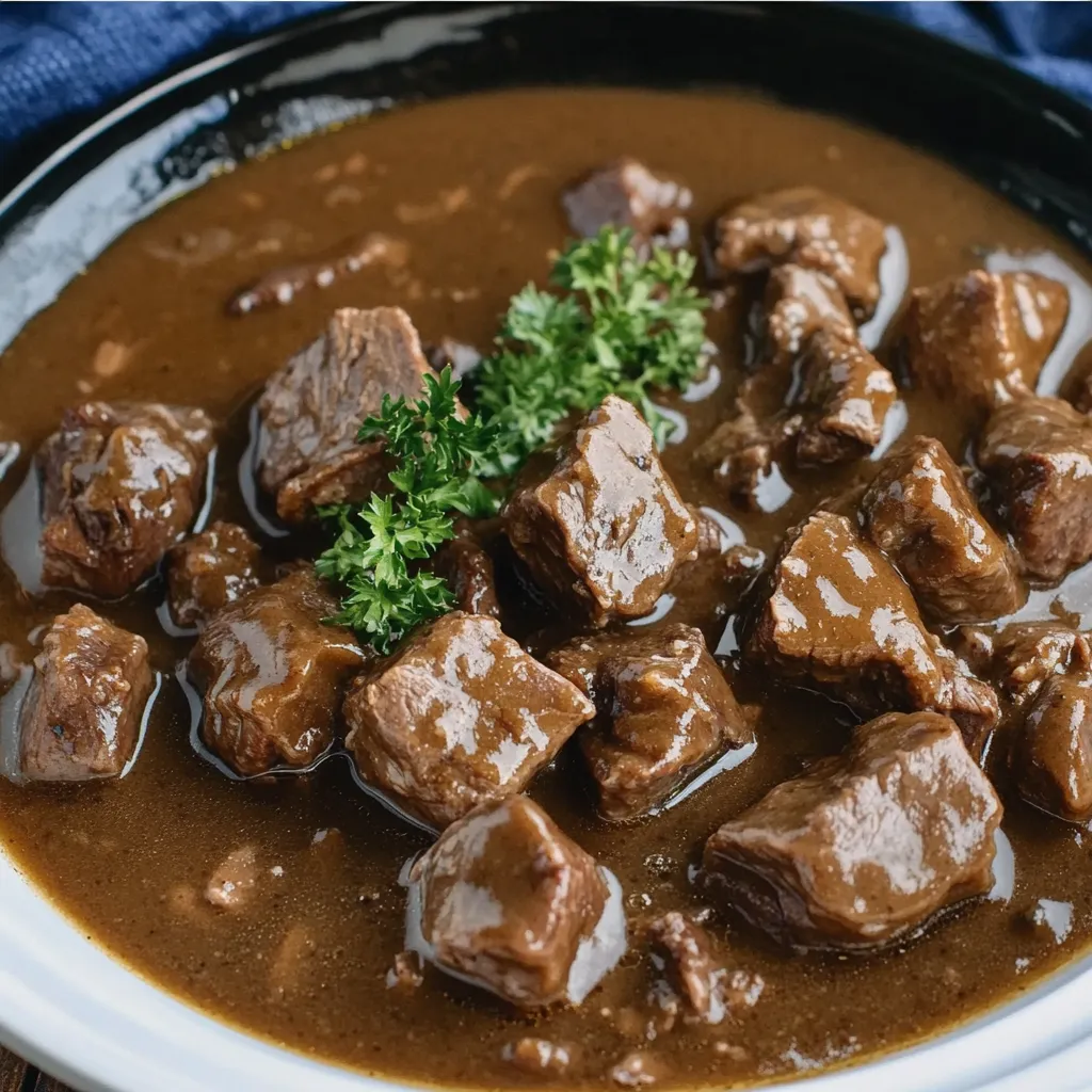 Best Crock Pot Beef Tips and Gravy