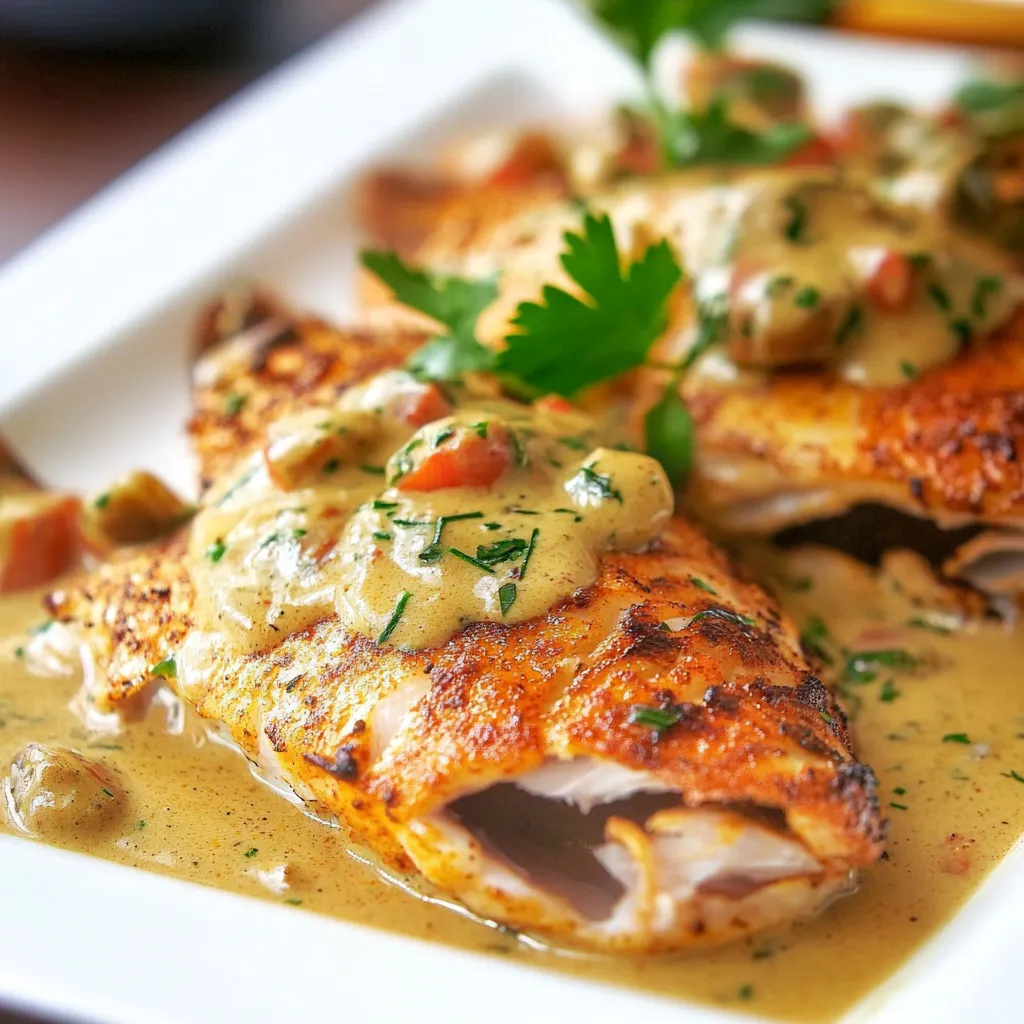 Red Snapper with Creamy Creole Sauce