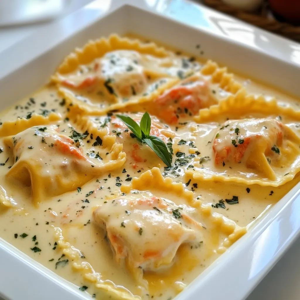 Lobster Ravioli with Creamy Sauce