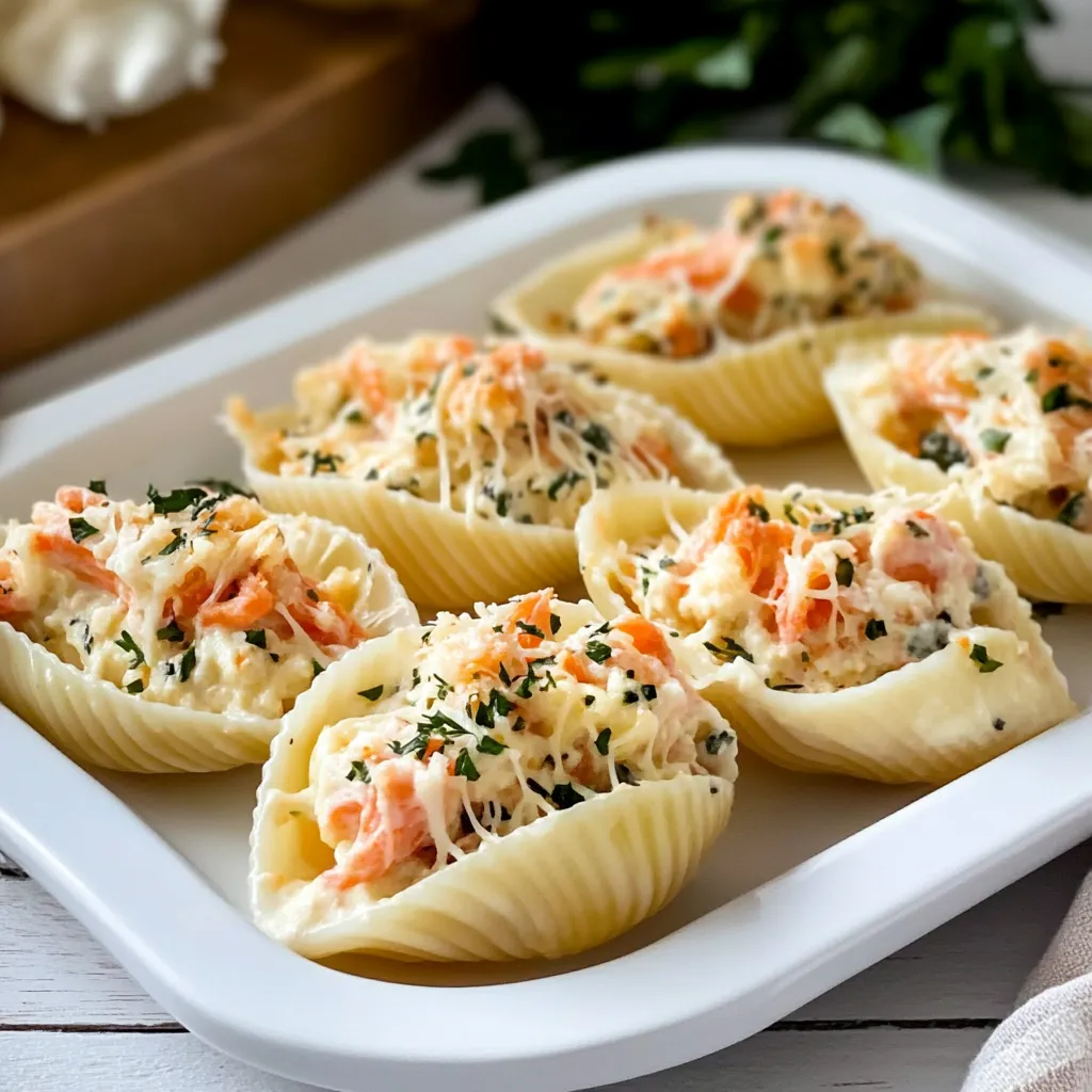 Creamy Seafood Stuffed Shells