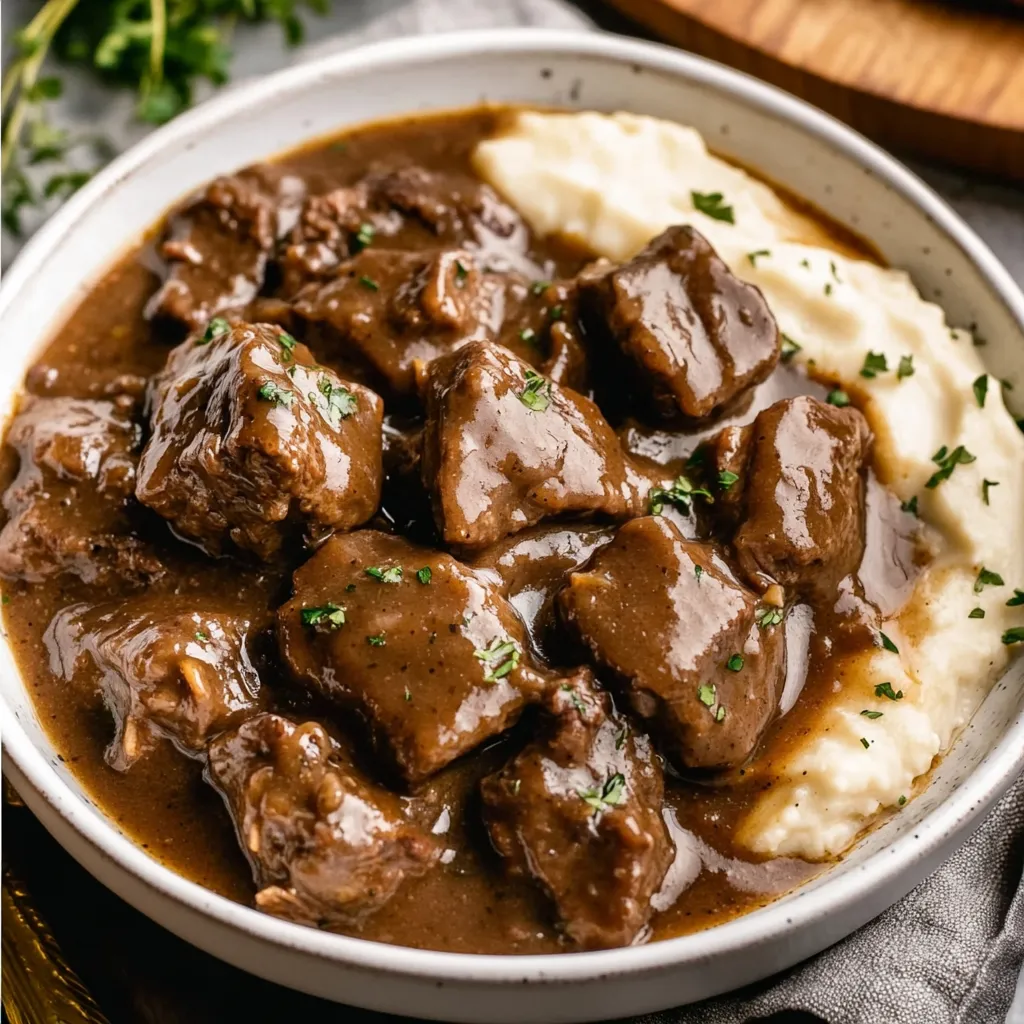 Crock Pot Beef Tips and Gravy