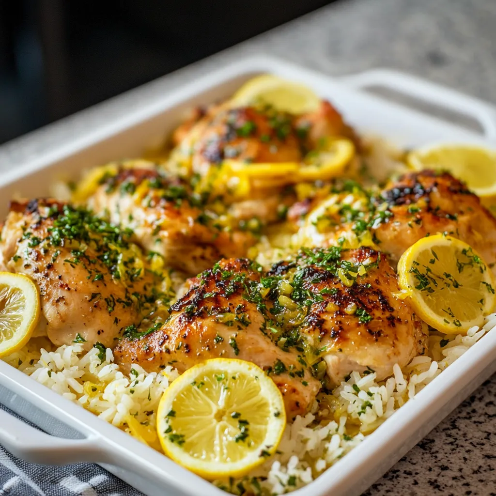 Easy Greek Chicken And Lemon Rice Recipe