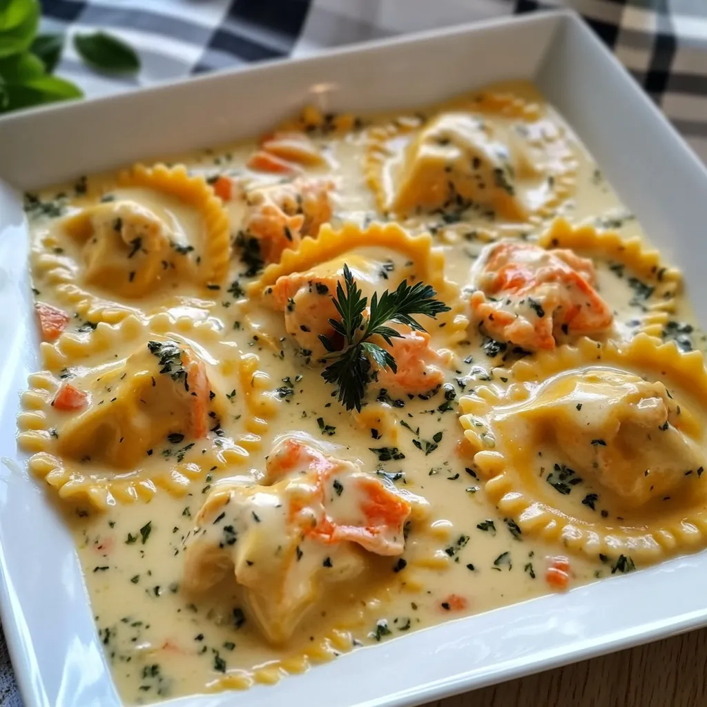 Lobster Ravioli with Creamy Sauce