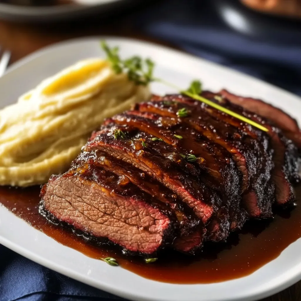 Slow-Cooked Caramelized Beef Brisket