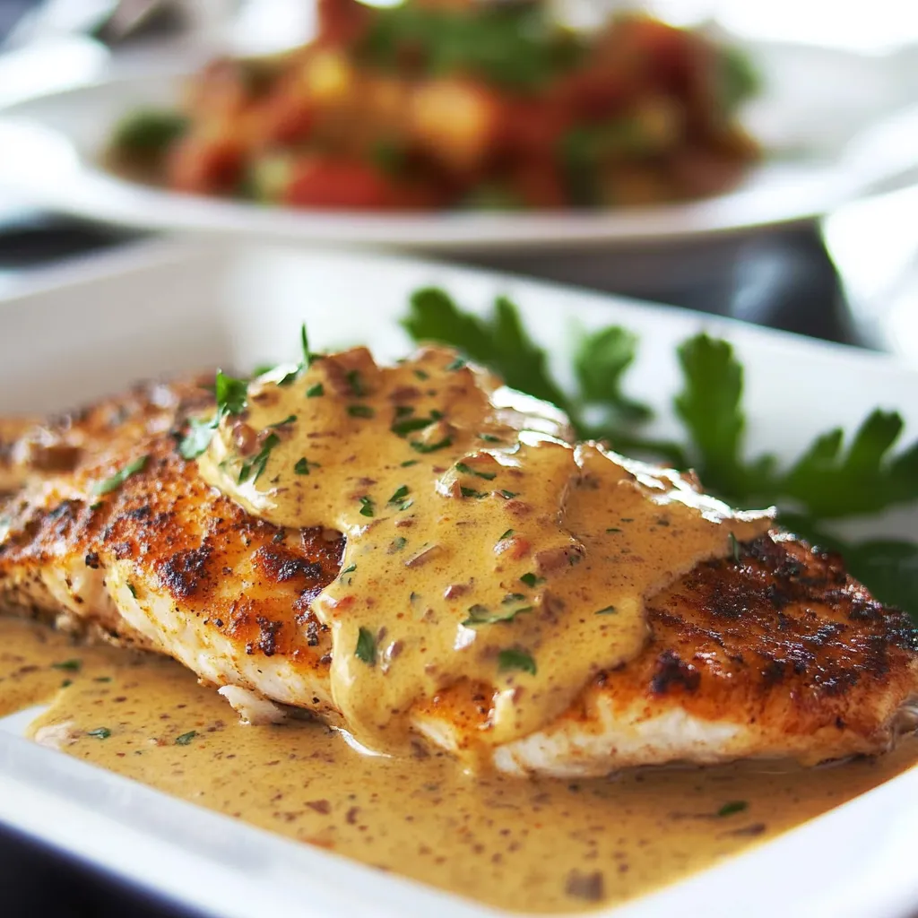 Red Snapper with Creamy Creole Sauce 