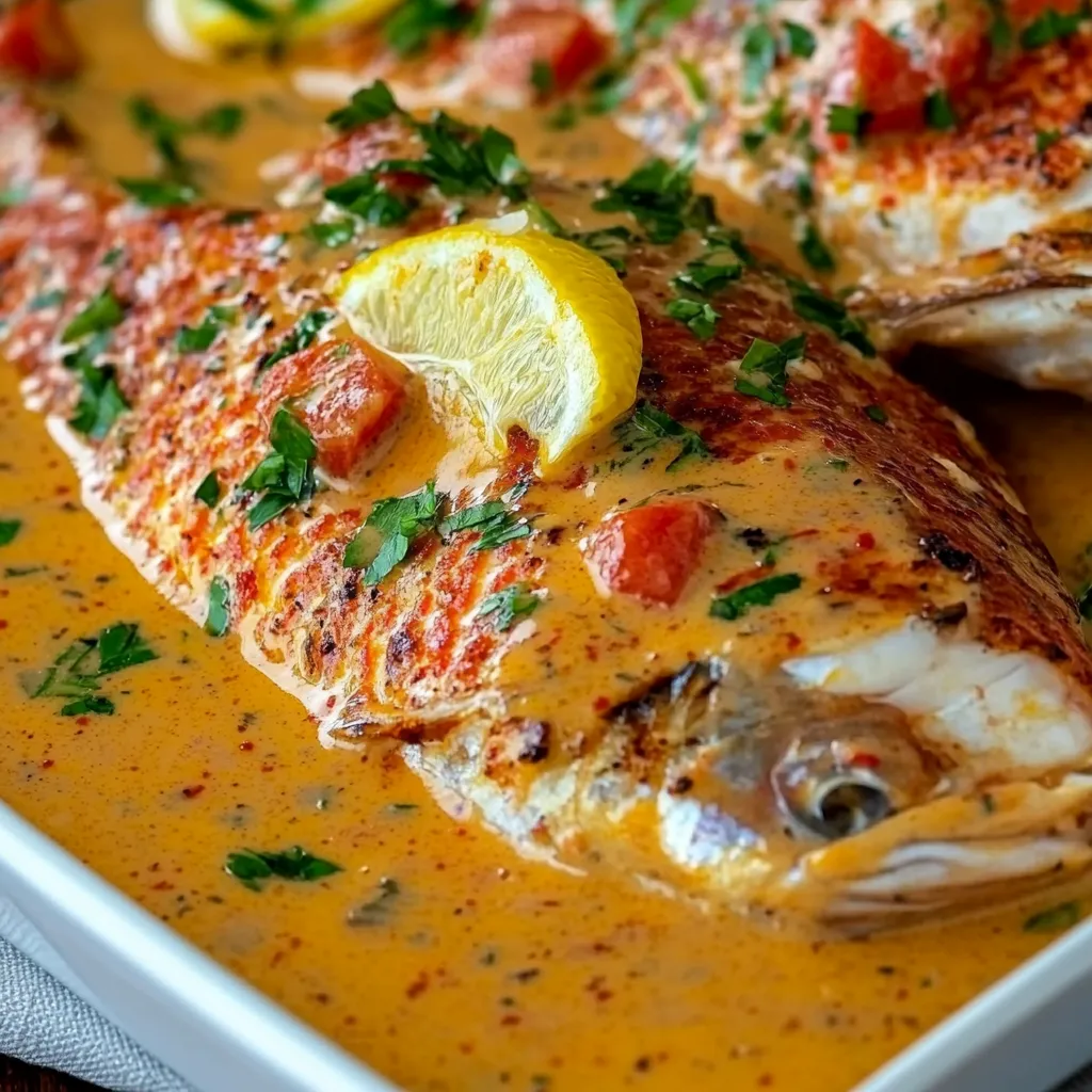 Red Snapper with Creamy Creole Sauce 