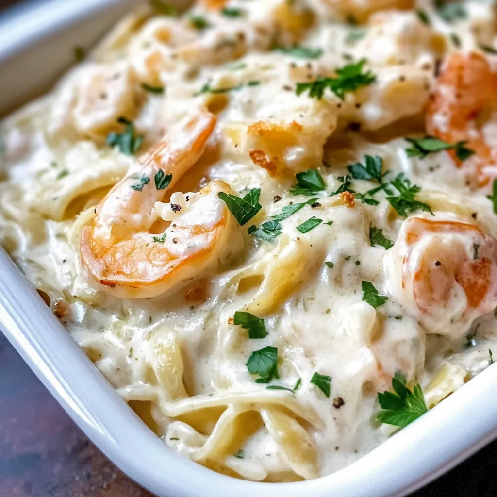 Seafood Alfredo With Crab Meat