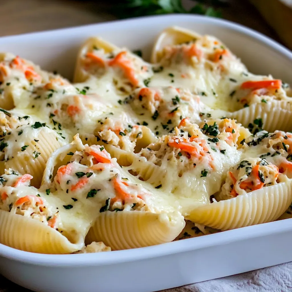 Creamy Seafood Stuffed Shells