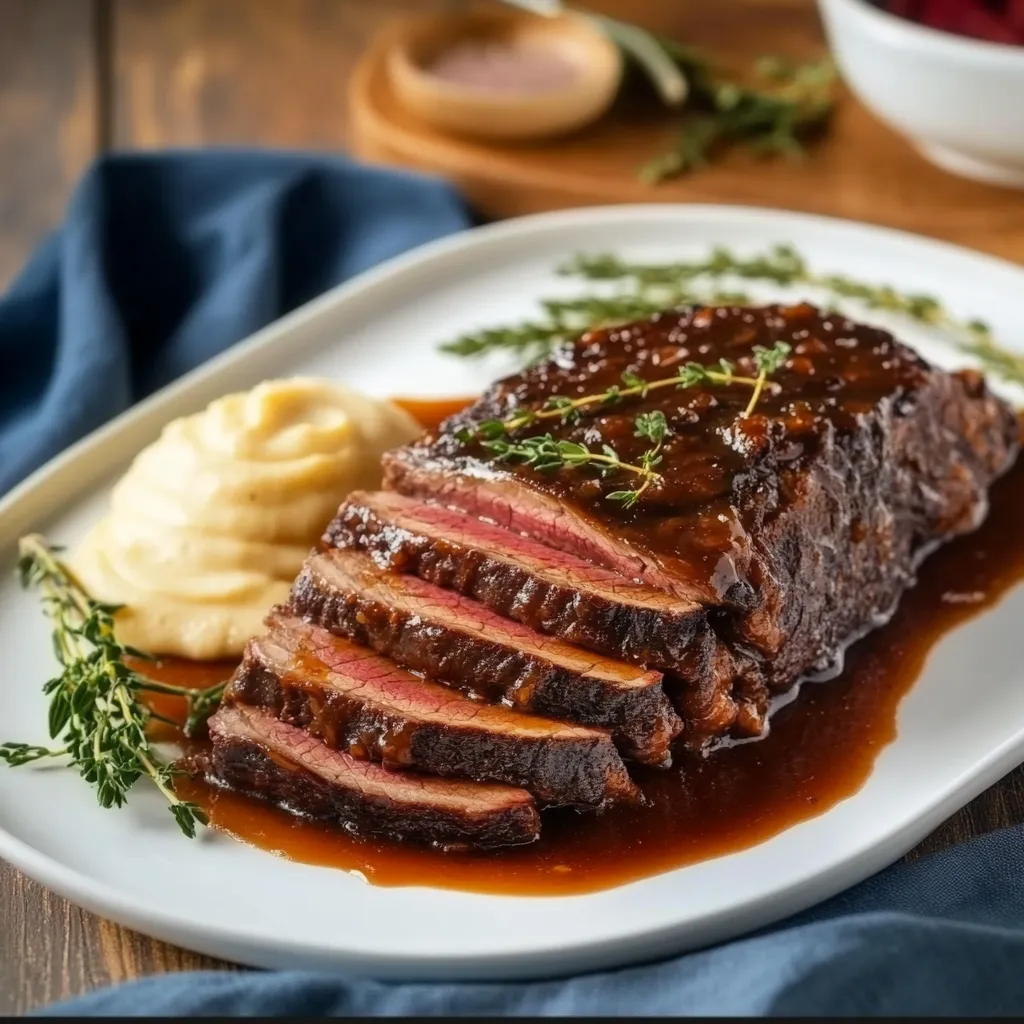 Slow-Cooked Caramelized Beef Brisket