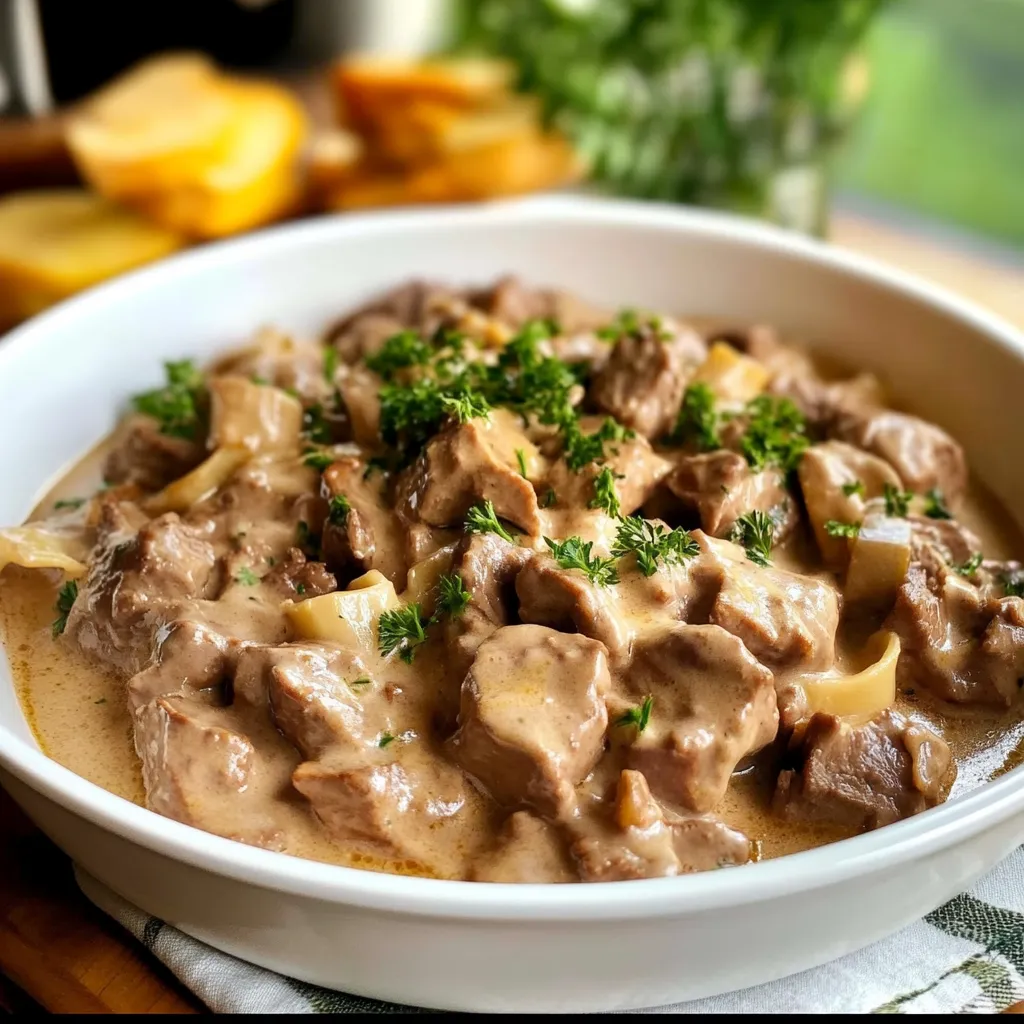 Slow Cooker Beef Stroganoff Recipe