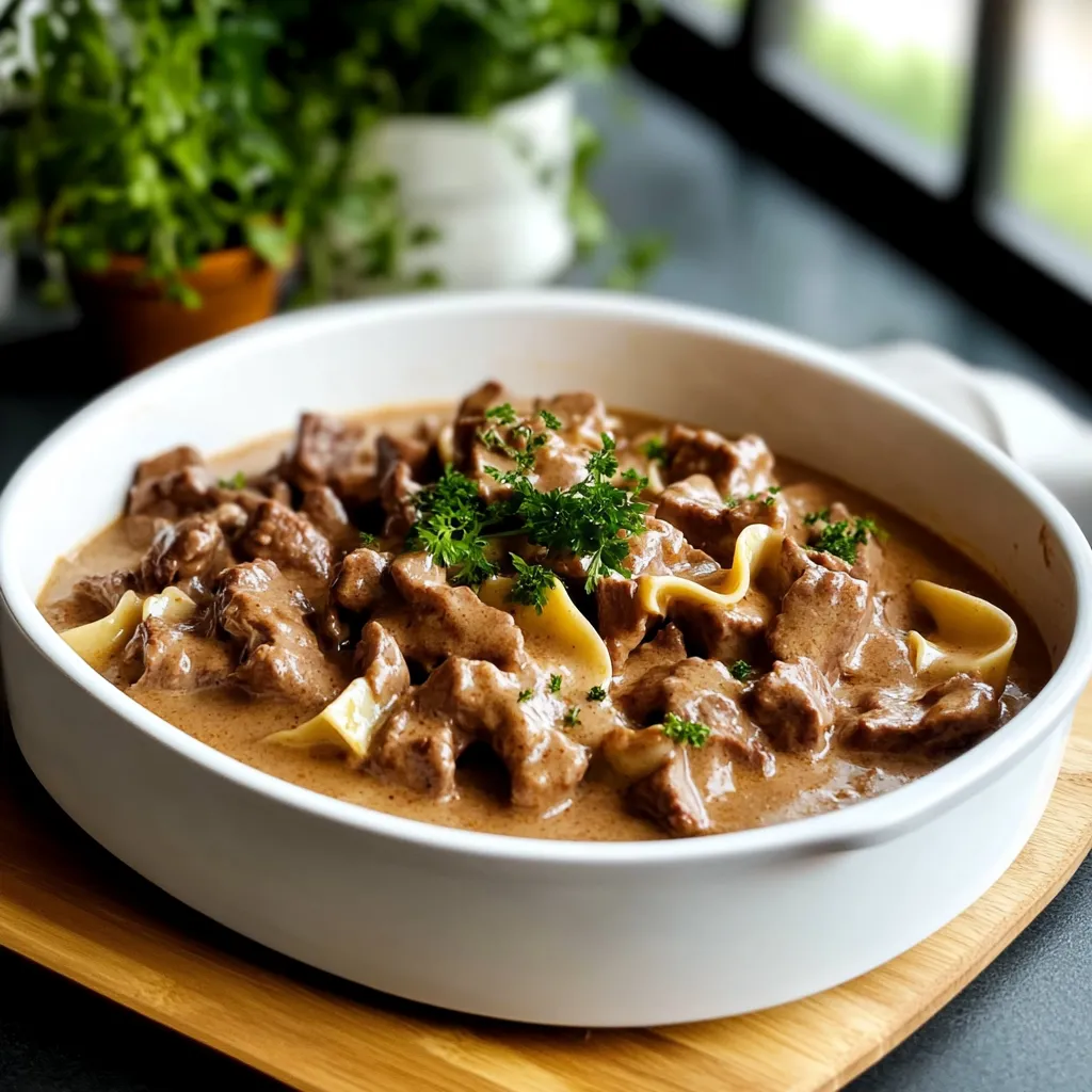 Slow Cooker Beef Stroganoff Recipe