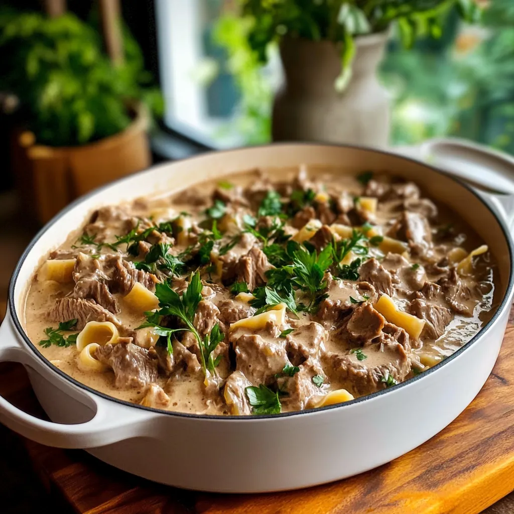 Slow Cooker Beef Stroganoff Recipe