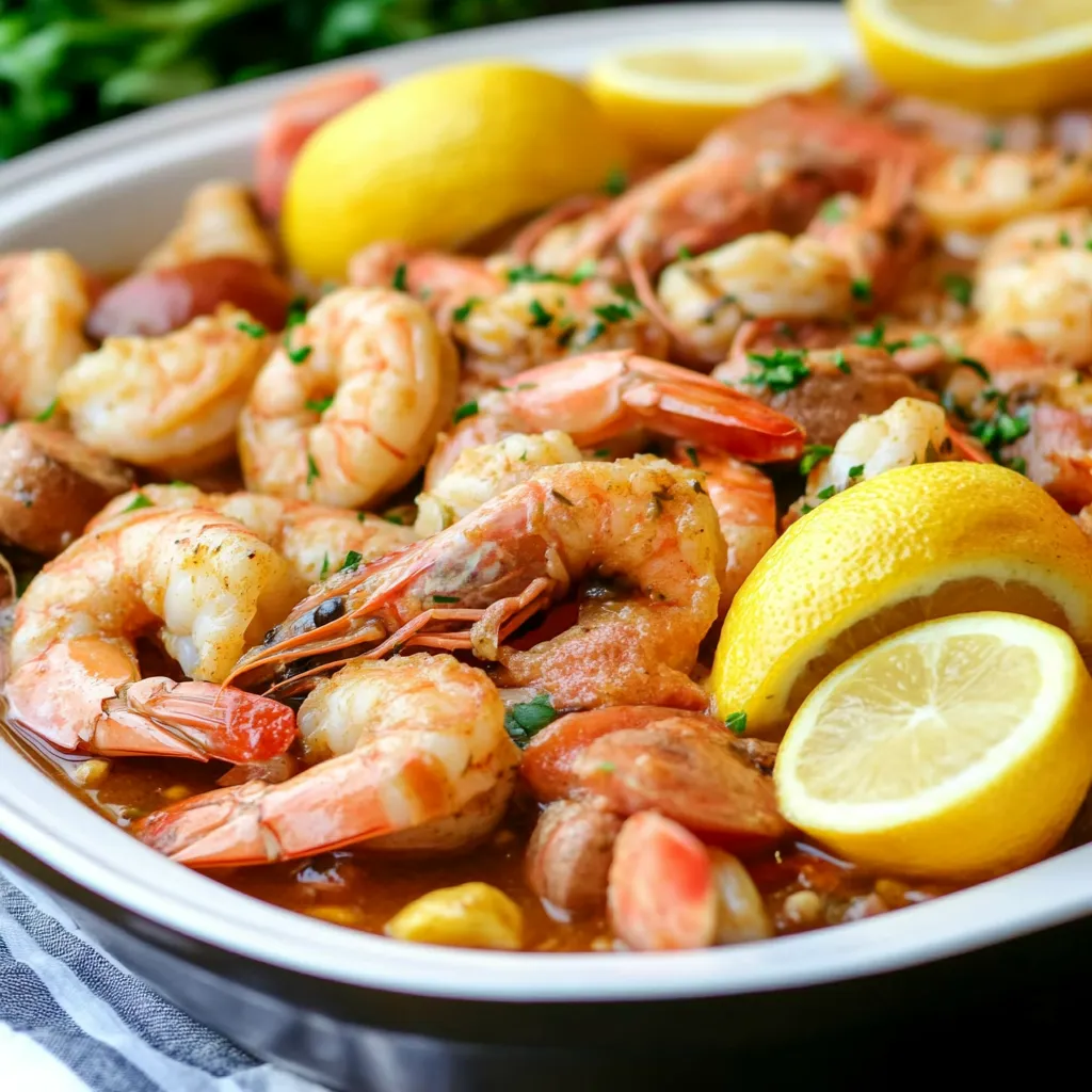Slow Cooker Shrimp Boil