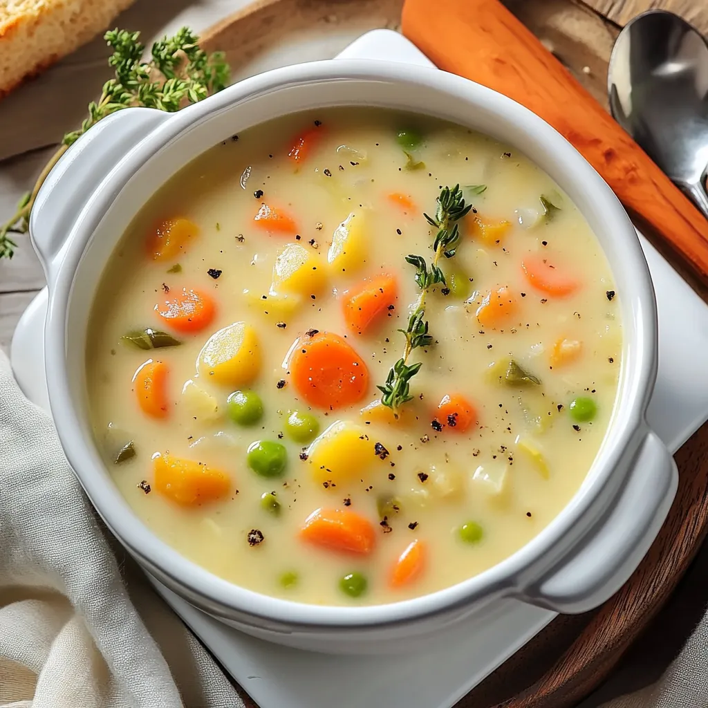 One Pot Creamy Vegetable Soup
