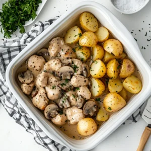 Crock Pot Creamy Mushroom Chicken With Potatoes