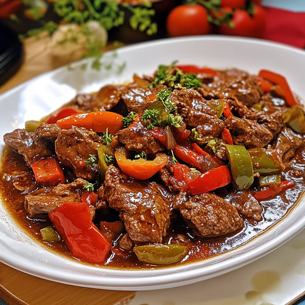 Crock Pot Pepper Steak With Stew Meat