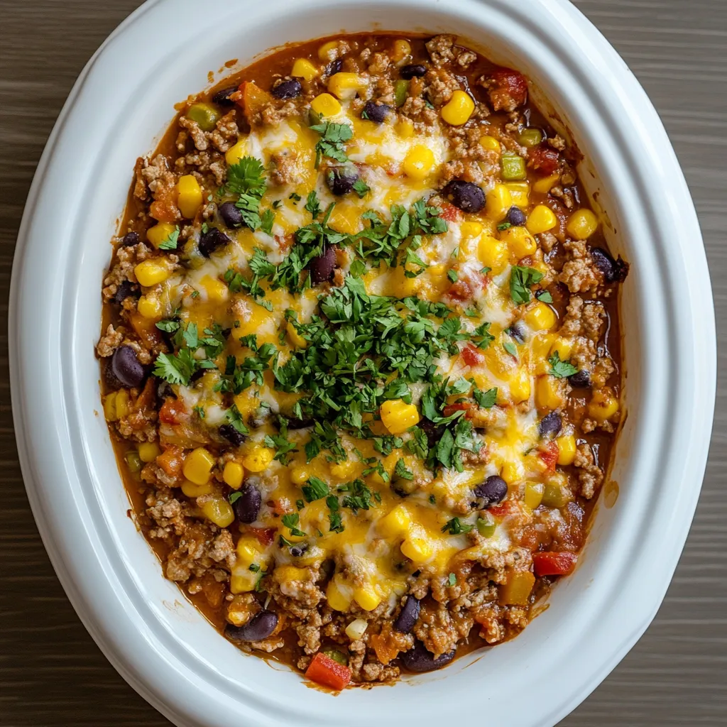Mexican Chicken Casserole in Crock Pot