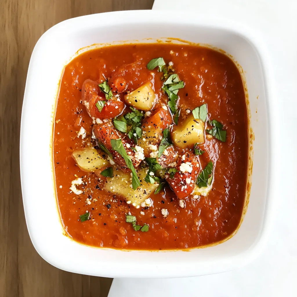 Roasted Red Pepper and Tomato Soup Recipe