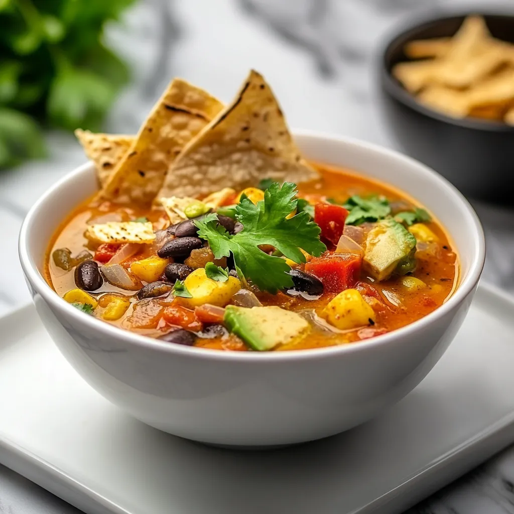 Vegetarian Tortilla Soup With Quinoa